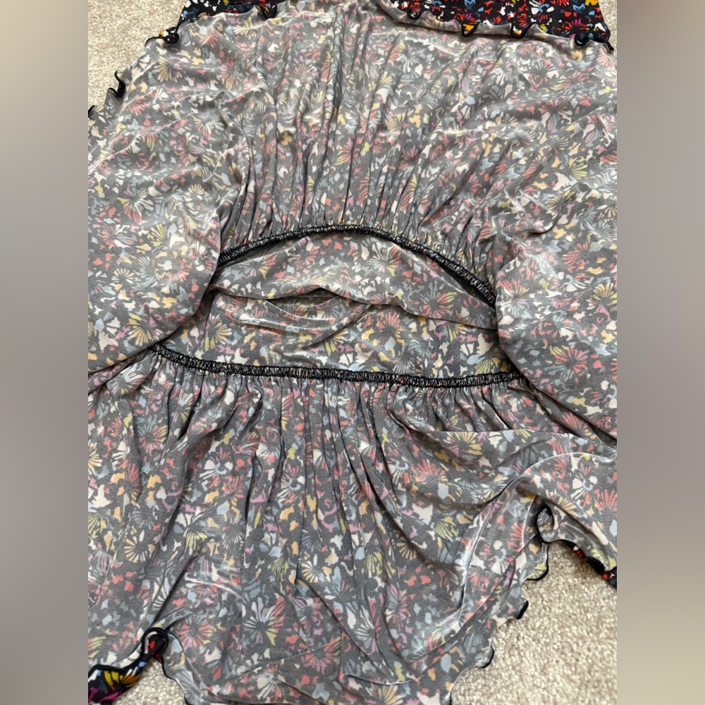 Tanya Taylor Multicolor Floral Effie Ruched Dress - size Medium - Picture 13 of 16